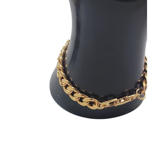 Napier Bracelet Patent Number Gold Plated Flat Cuban Link Size 7 Vintage - Picture 5 of 10